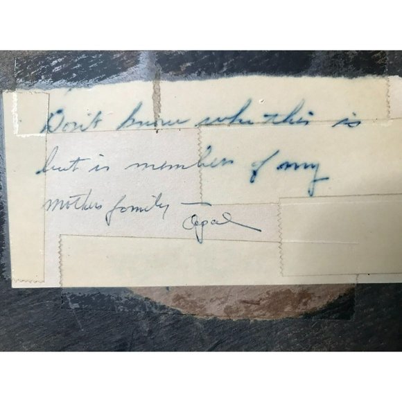 Antique Nathan M Stone Chicago Oval Metal Frame Family Photo Baby & Girl - Picture 6 of 11